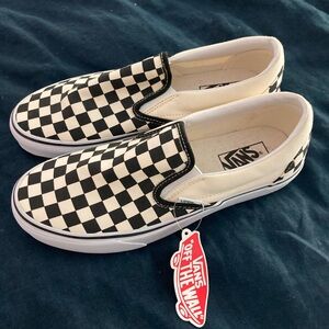 NWT checkerboard slip-on Vans!!
